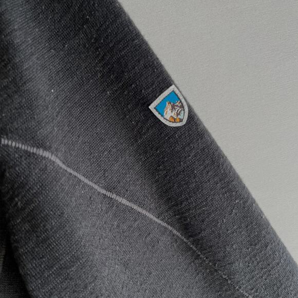 Kuhl Men’s 1/4 Zip Pullover Black and Grey Layer Size M Gorpcore Outdoors Travel - Picture 5 of 9